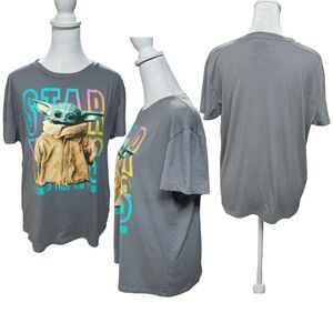 Star Wars Gray Grogu / Baby Yoda Graphic Short Sleeve T-Shirt Size Girls XL
